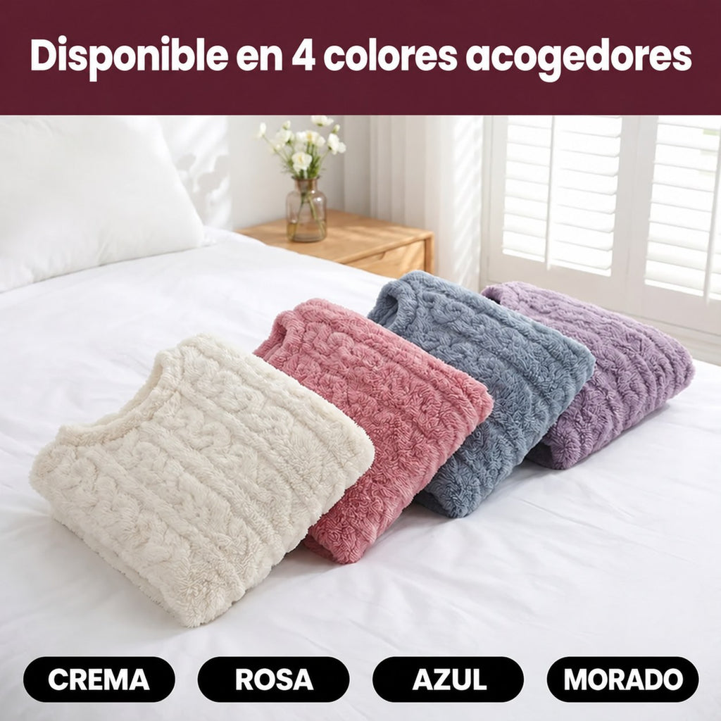Conjunto Cozy en crema, rosa, azul y morado